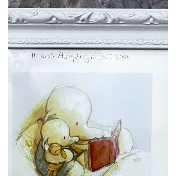 Ornate White Frame Childrens Art Print Humphreys Best Book Illustration 13x17" - Picture 3 of 4